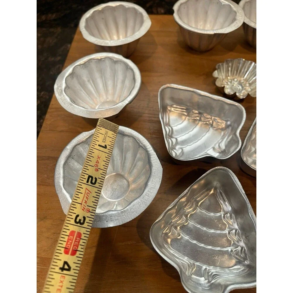 Vintage aluminum jello mold set